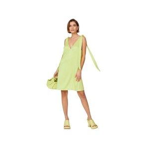 Stine Goya Rosario Tie Strap Satin Dress Yuzu Green Women's M